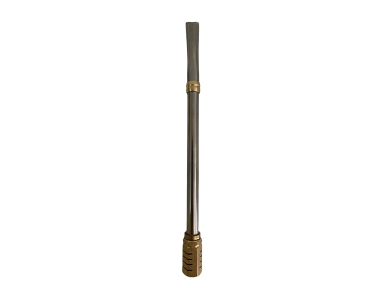 Bombilla de acero con virola y tambor hexagonal de bronce - imagen 1