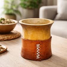 Mate Criollo De Calabaza Con Base De Cuero - imagen 2