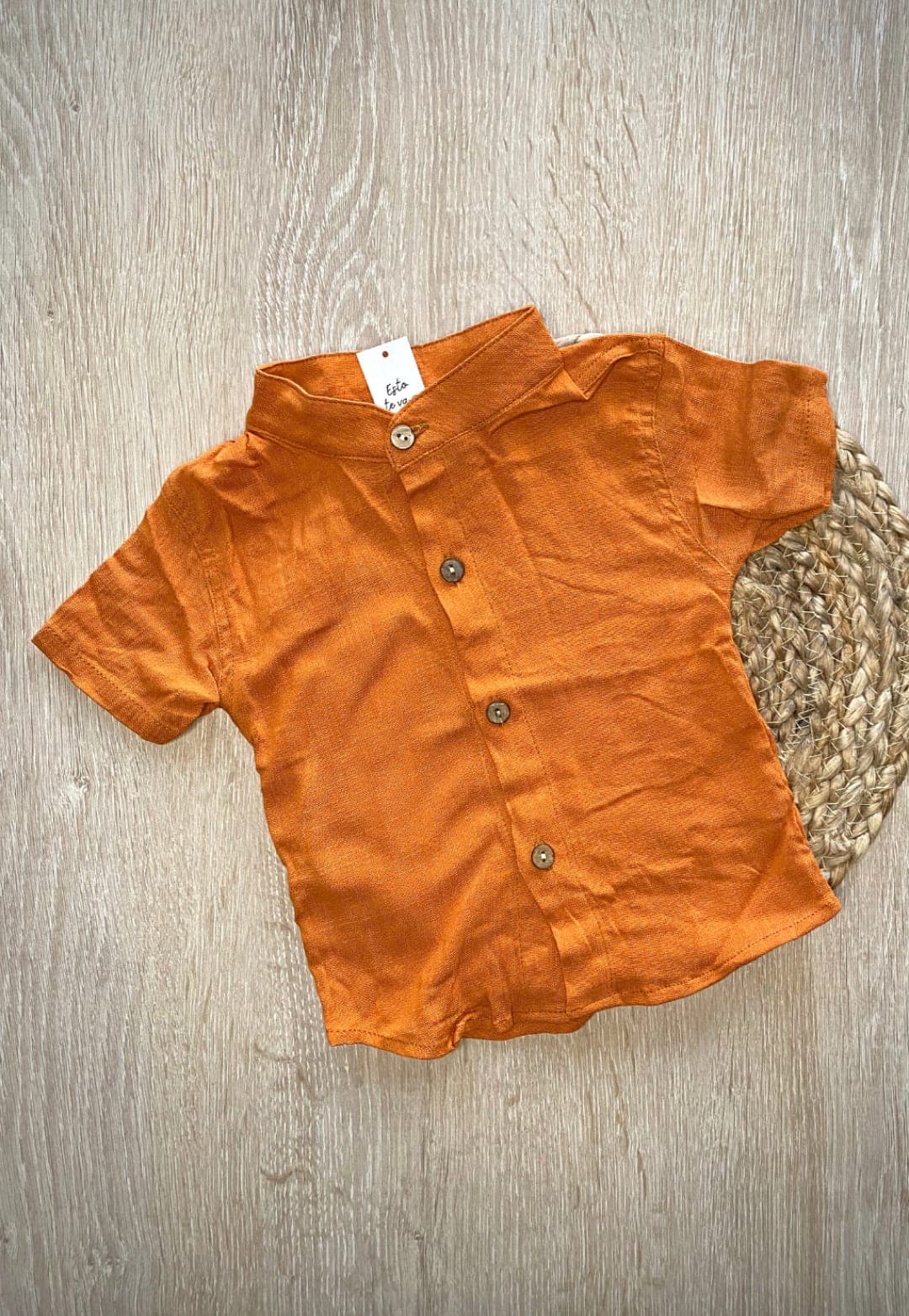Camisa de lino para bebe