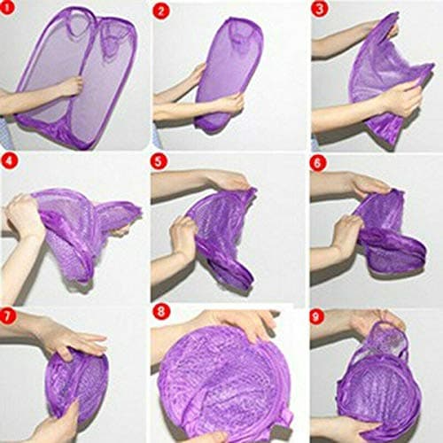 Canasto Malla Para La Ropa Plegable Lavandería Organizador - imagen 3