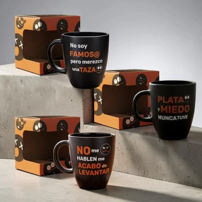 Tazas De Vidrio Jarro Mug Frases Negativas - imagen 2