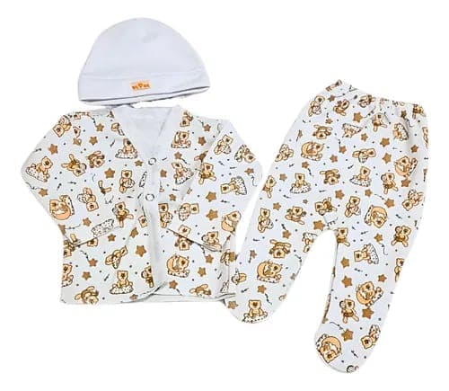 Conjunto para Bebé 3 Piezas – Saquito, Ranita y Gorro - imagen 1