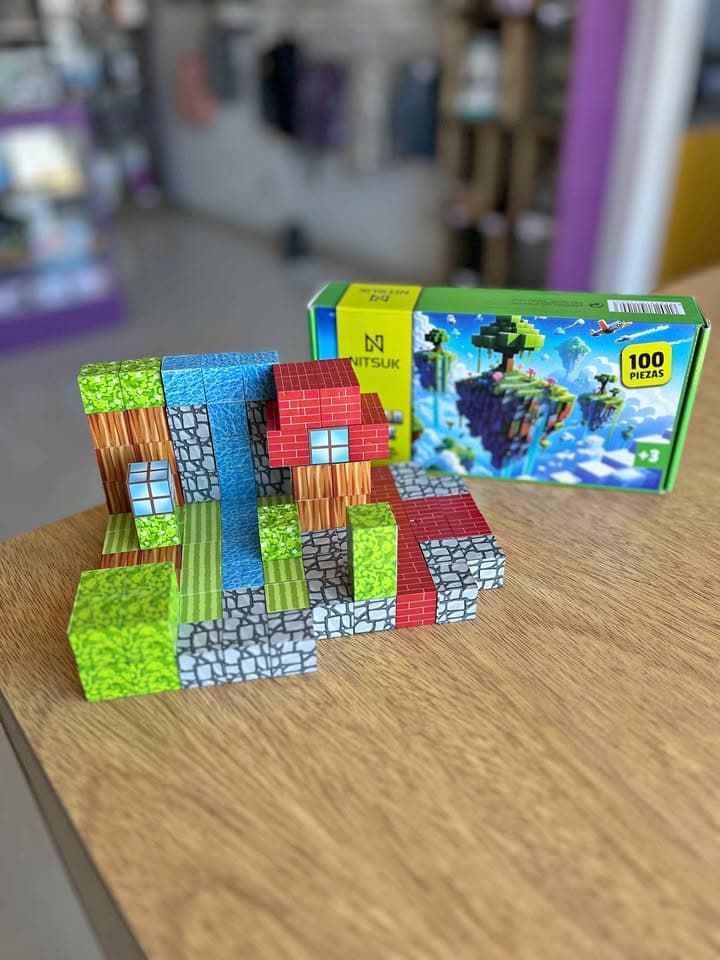Bloques Magnéticos Minecraft 100 Piezas - ¡Cubos Didácticos 3D! - imagen 1