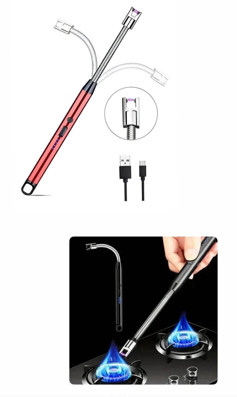 Encendedor Chispero Eléctrico Recargable USB (Cuello Flexible)