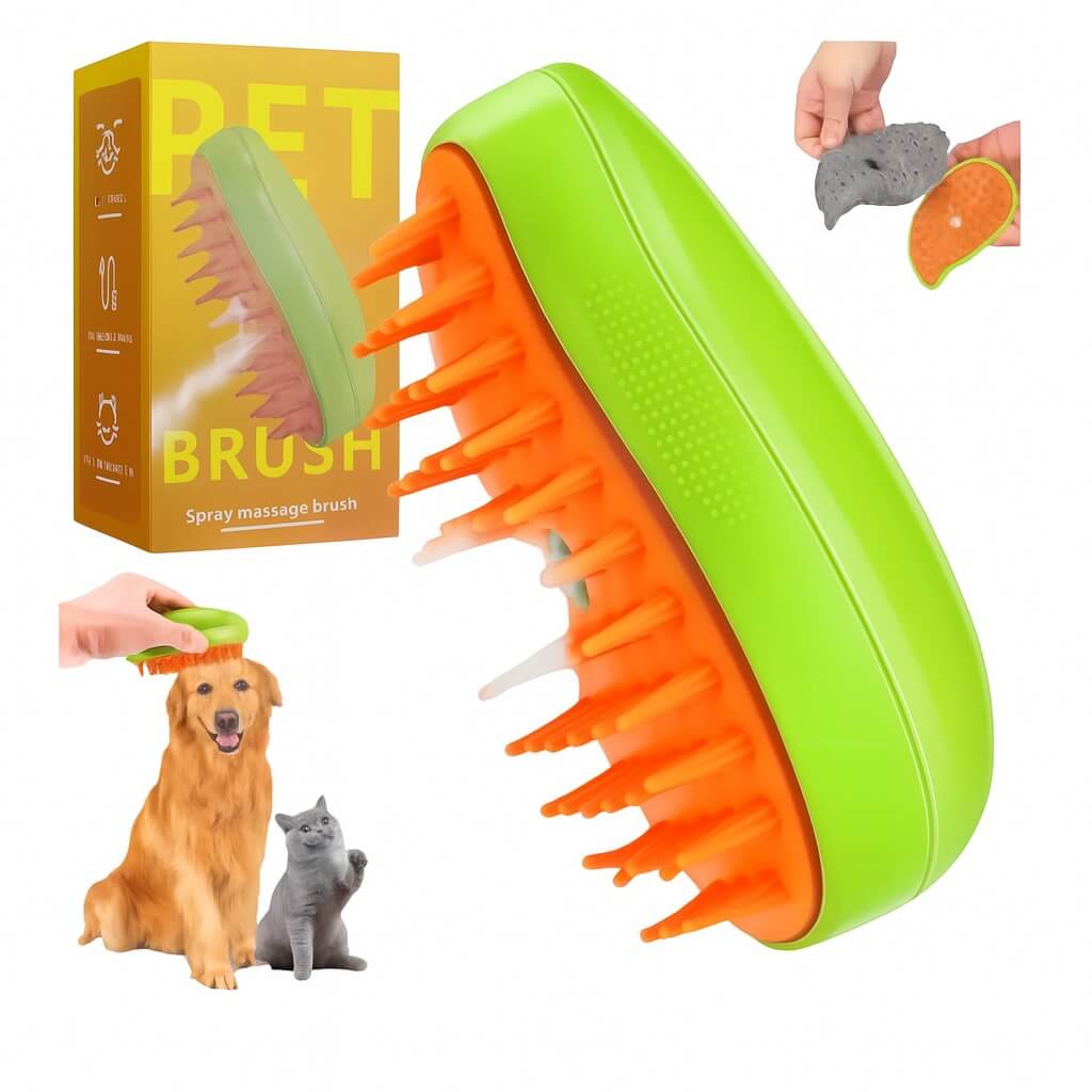 Cepillo a Vapor Recargable 3 en 1 para Mascotas