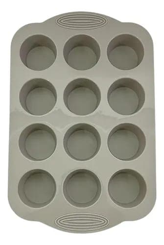 Molde de Silicona para Muffins y Cupcakes (12 Cavidades)